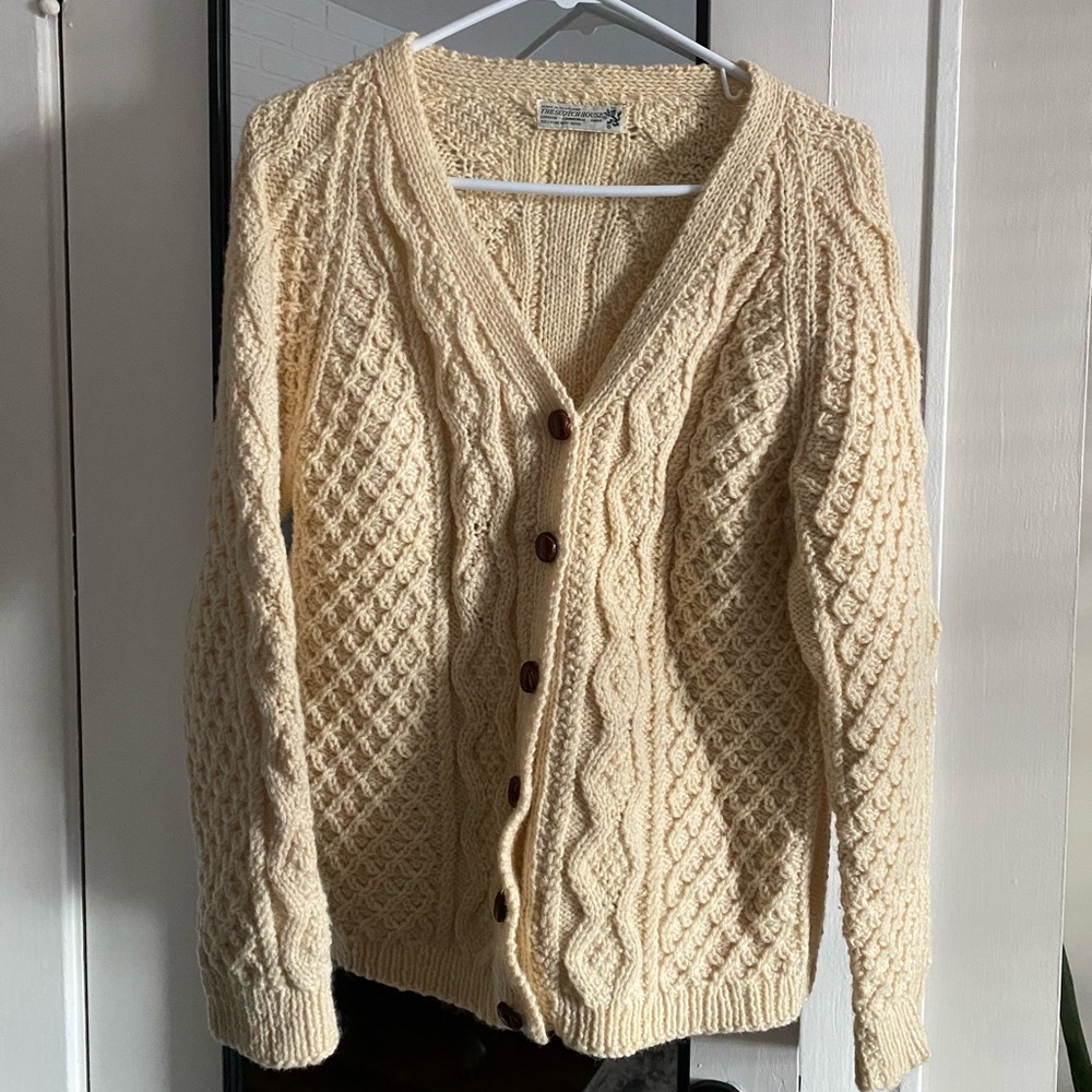 The scotch house vintage 100% wool fisherman’s sweater